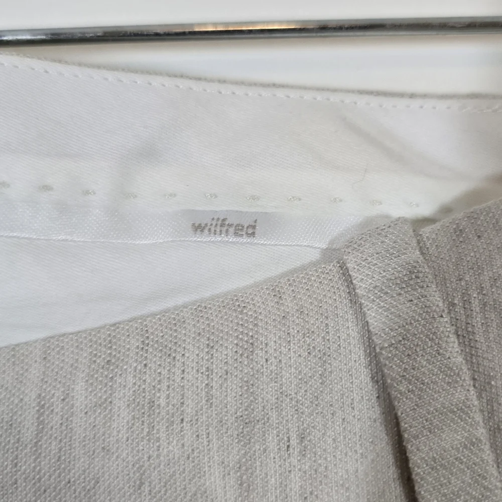 Aritzia Wilfred Cropped Effortless Pant Ecru 8 New